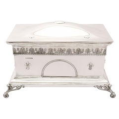 Used Large Sterling Silver Jewellery Casket
