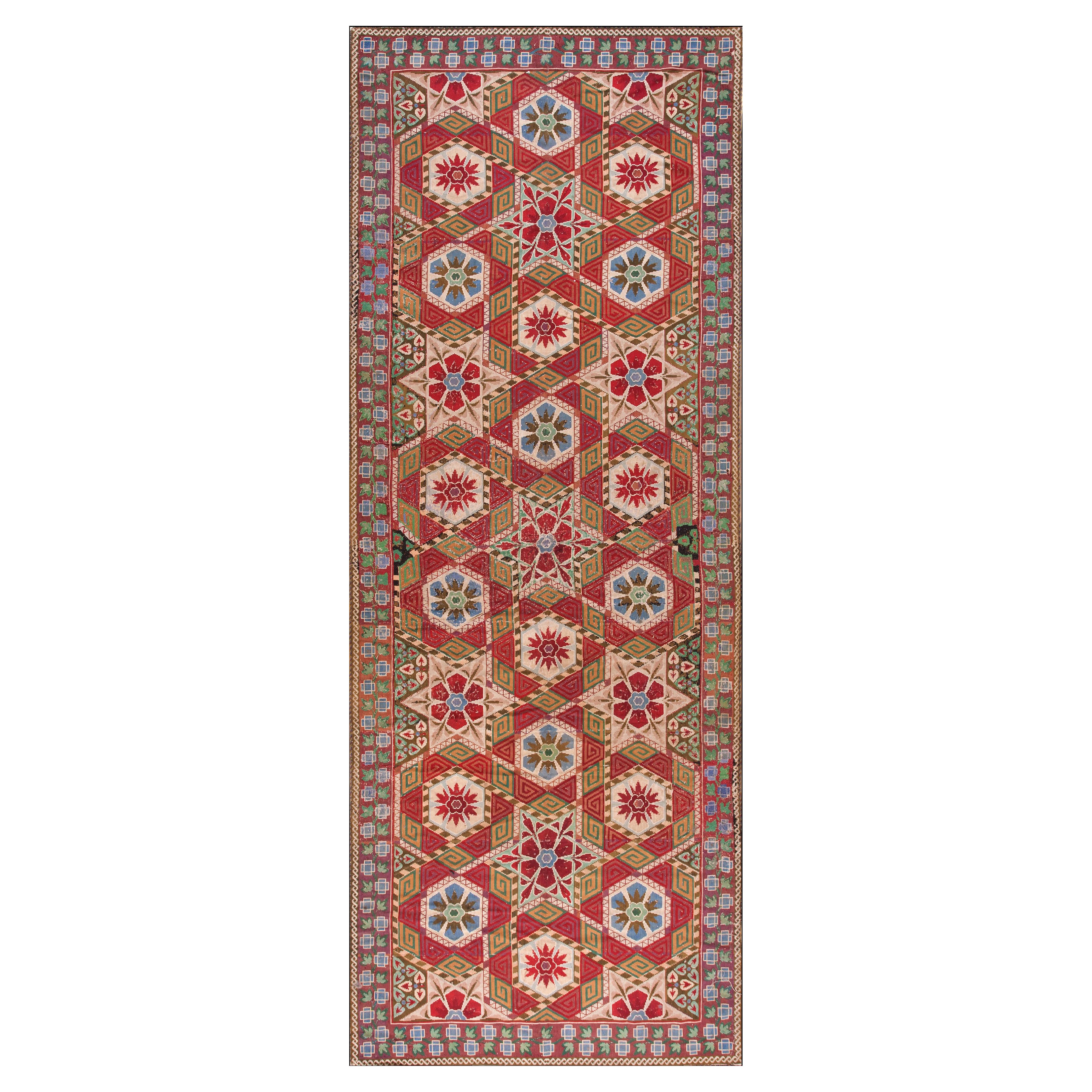 19th Century French Needlepoint Carpet ( 6' x 16' - 183 x 488 )
