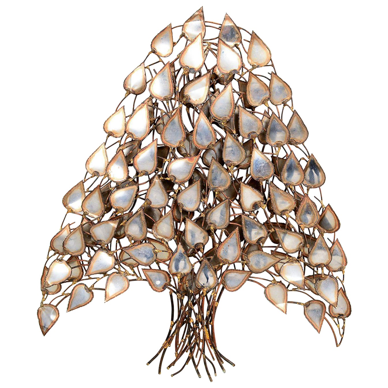 Patinated Willow Tree Sculpture For Sale at 1stDibs