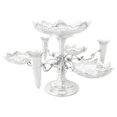 Antico centrotavola in argento sterling del 1910