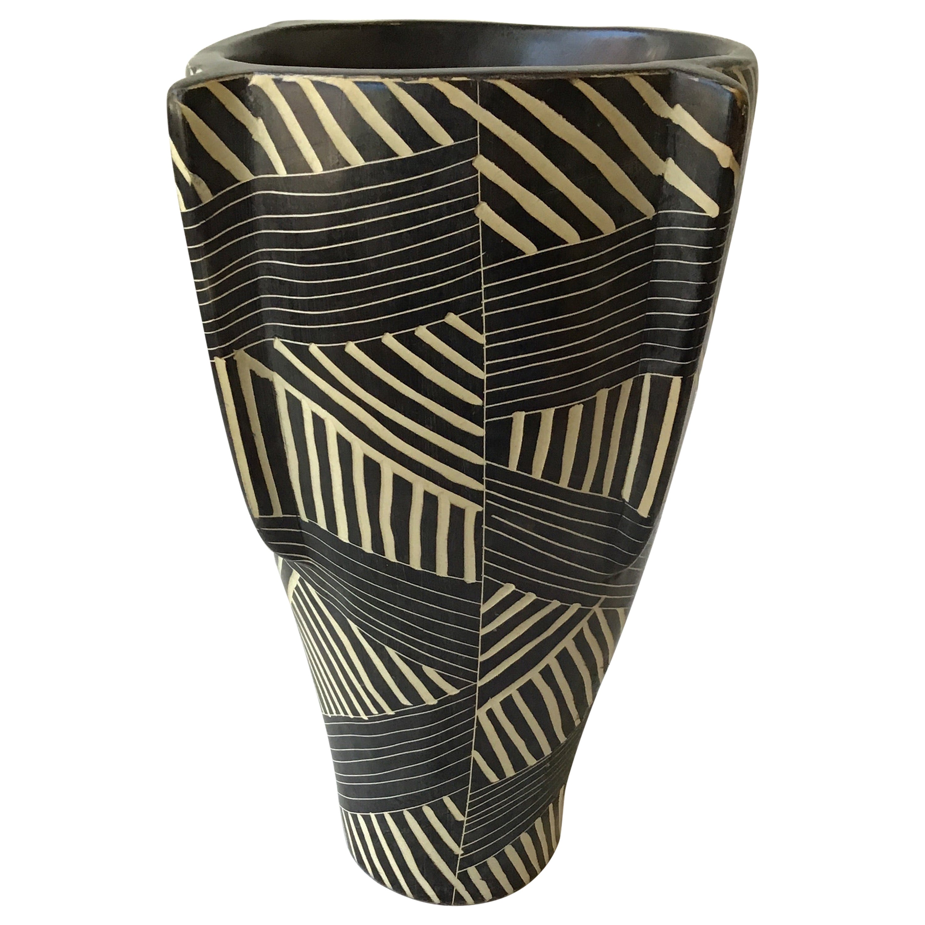 African Hand Carved Soapstone Vase For Sale at 1stDibs