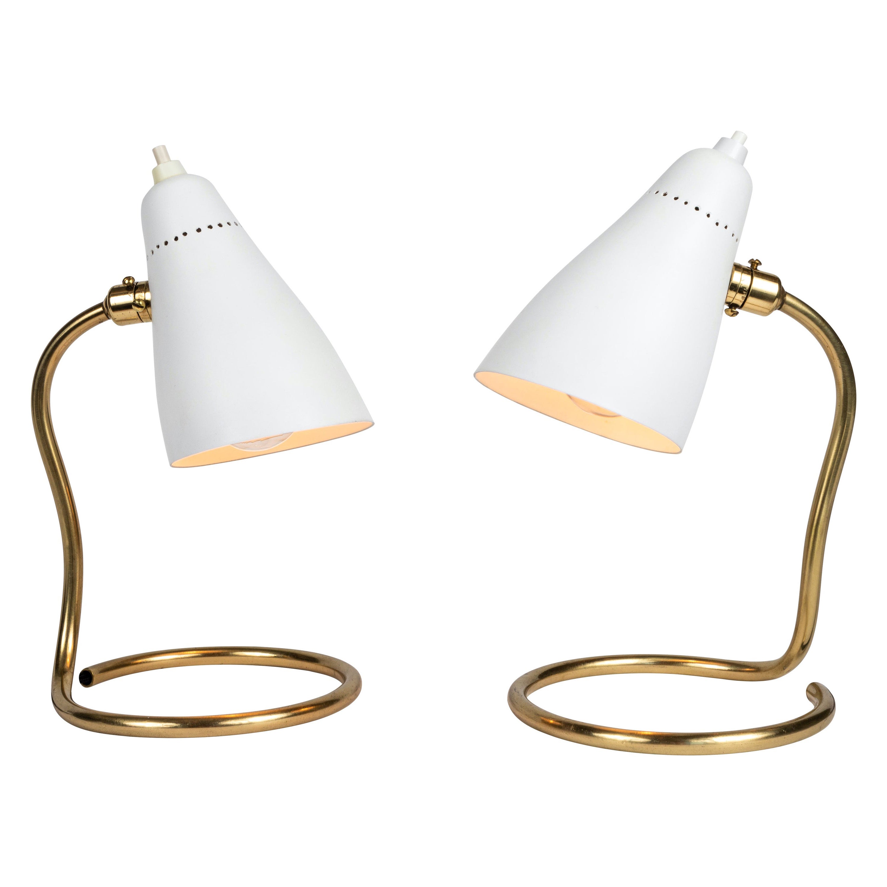Pair of 1950s Giuseppe Ostuni 'Vipere' Table Lamps for O-Luce
