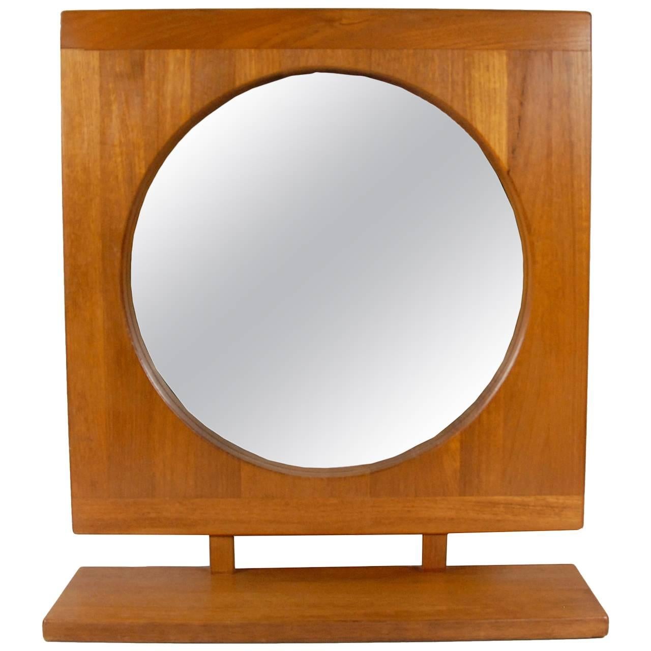 Danish Pedersen & Hanson Mid-Century Modern Teak Mirror For Sale