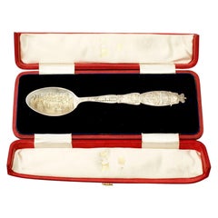 Antique Victorian Sterling Silver Diamond Jubilee Commemorative Spoon