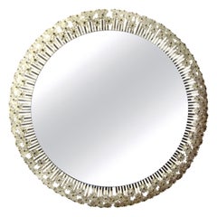 Austrian Mirror with Glass Blossoms by Emil Stejnar for Rupert Nikoll