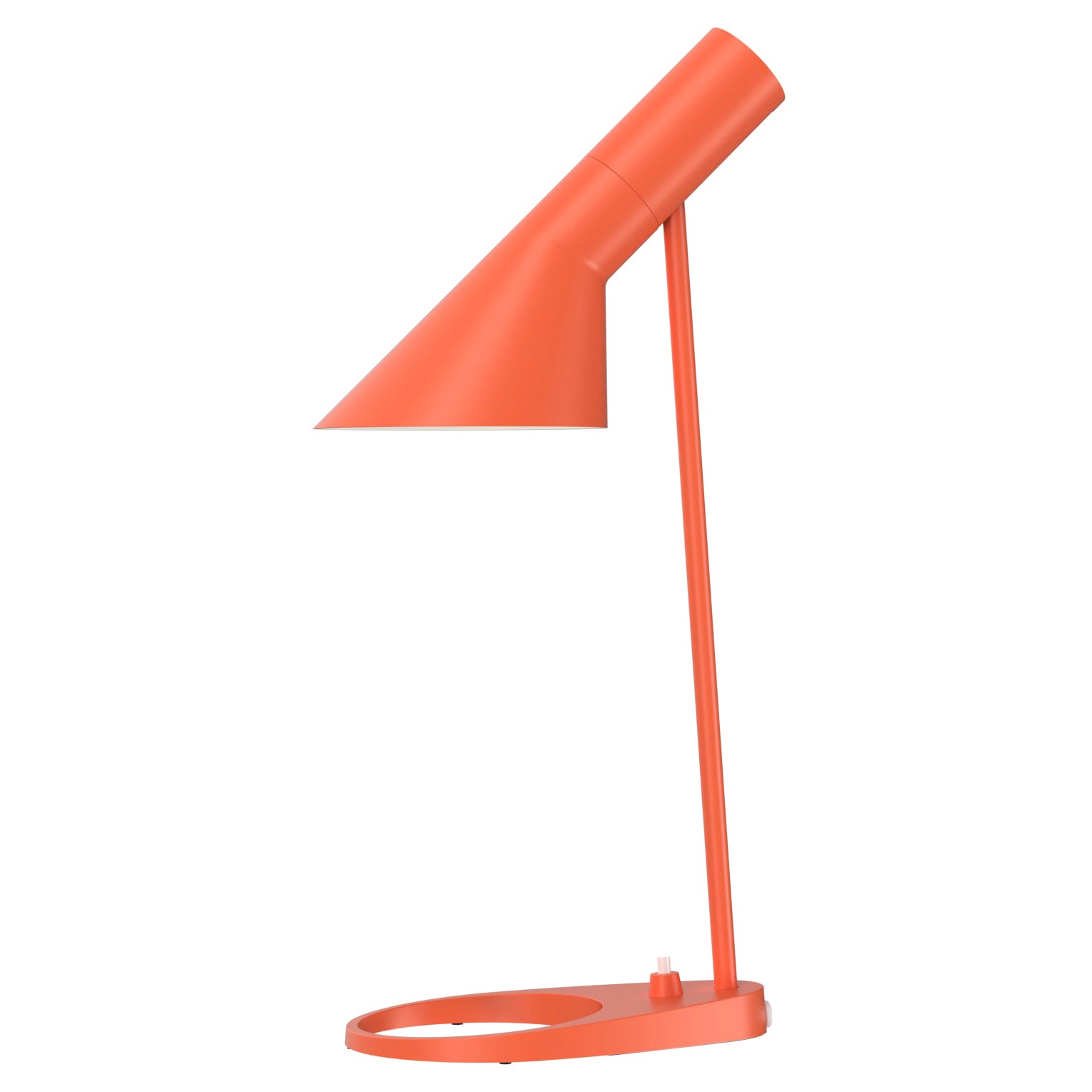 Lámpara de mesa 'Aj Mini' de Arne Jacobsen en naranja eléctrico para Louis Poulsen en venta