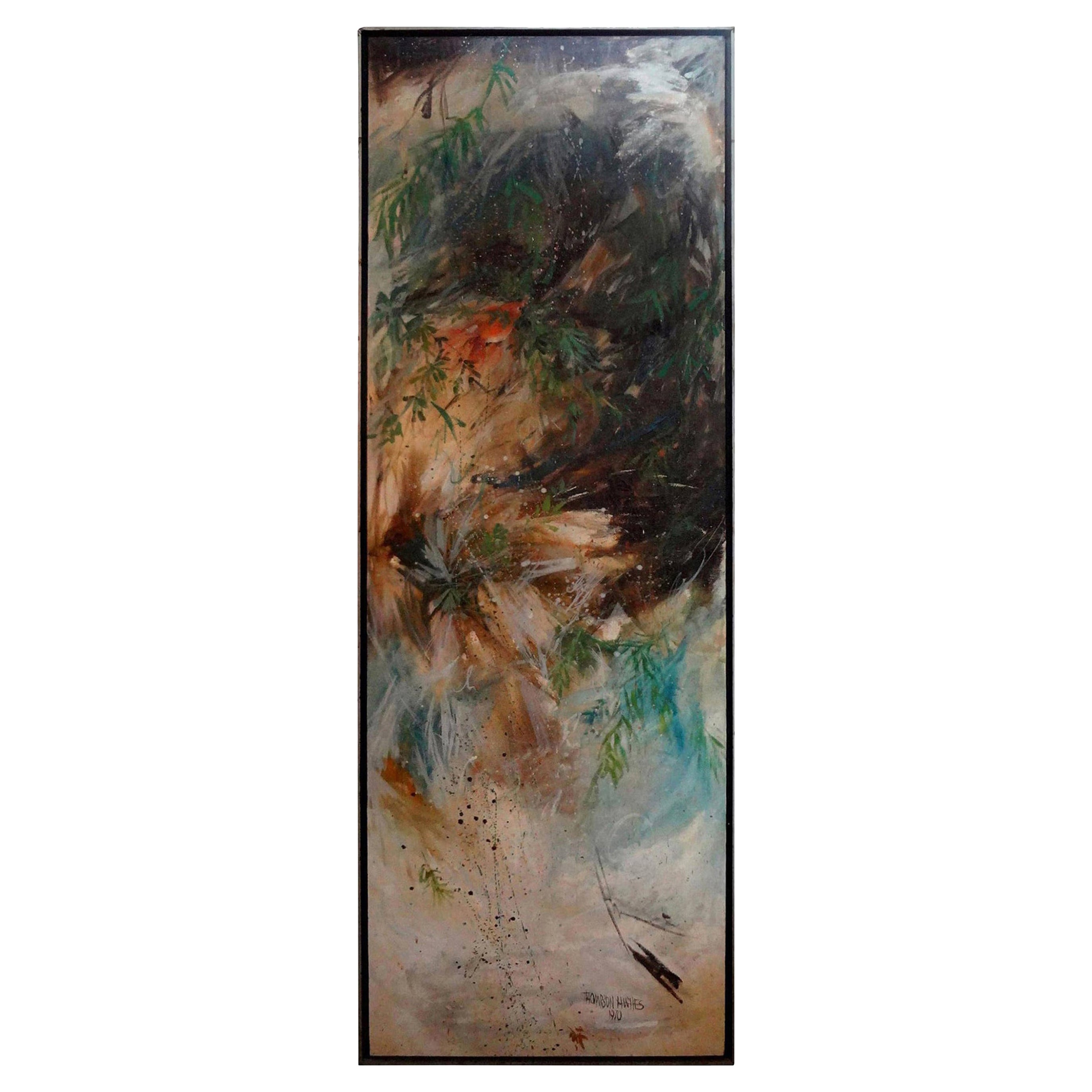 Gran óleo sobre lienzo firmado Thompson Hughes, 1970
