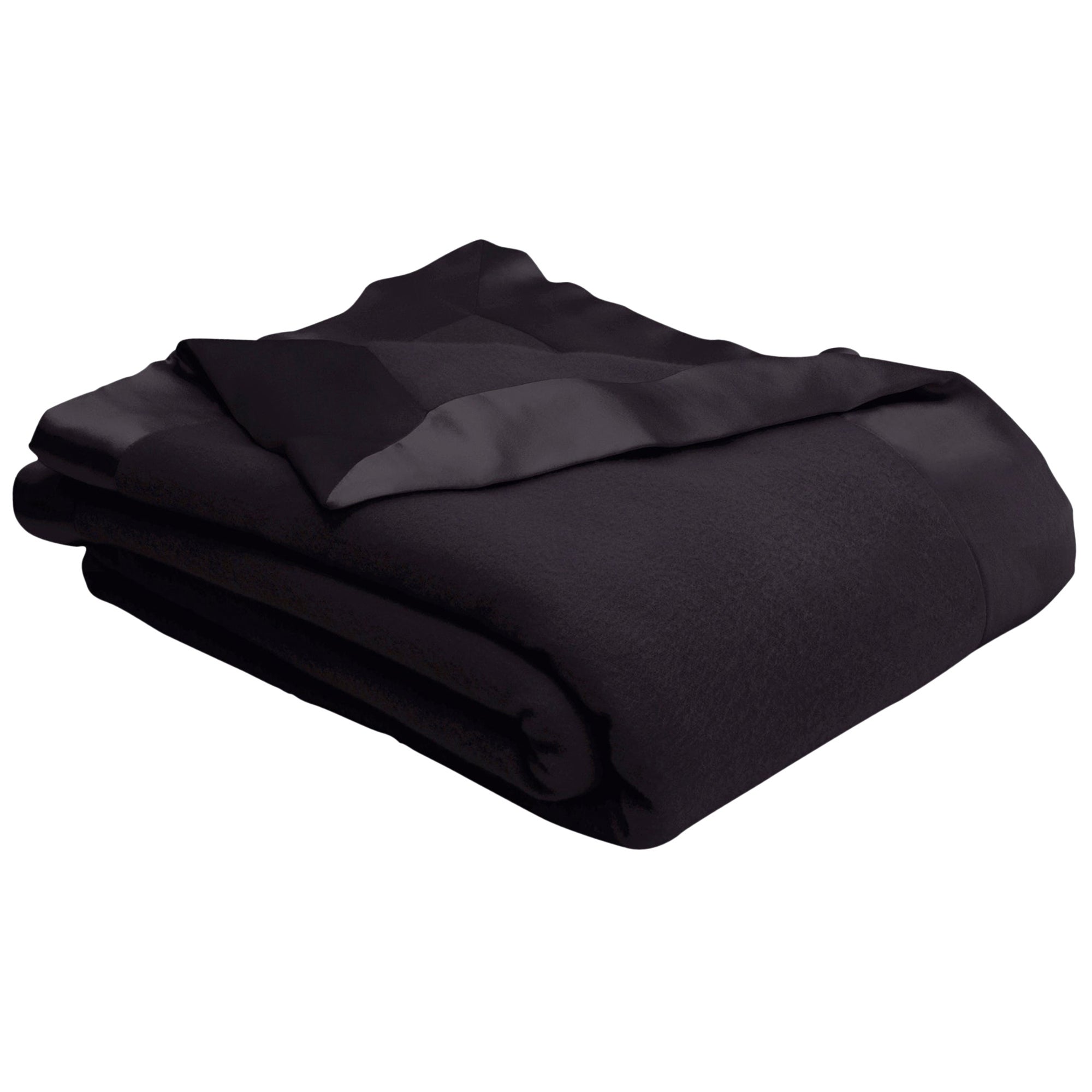 Camille Blanket Cashmere/Wool Black Border in 100 Silk Charmeuse