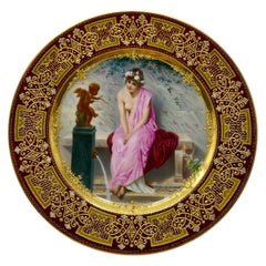 Antique 19th Century Vienna Portrait Plate