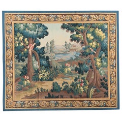 Récréation au 21e siècle d'une tapisserie de style verdure du 18e siècle7''2""x8''6"".