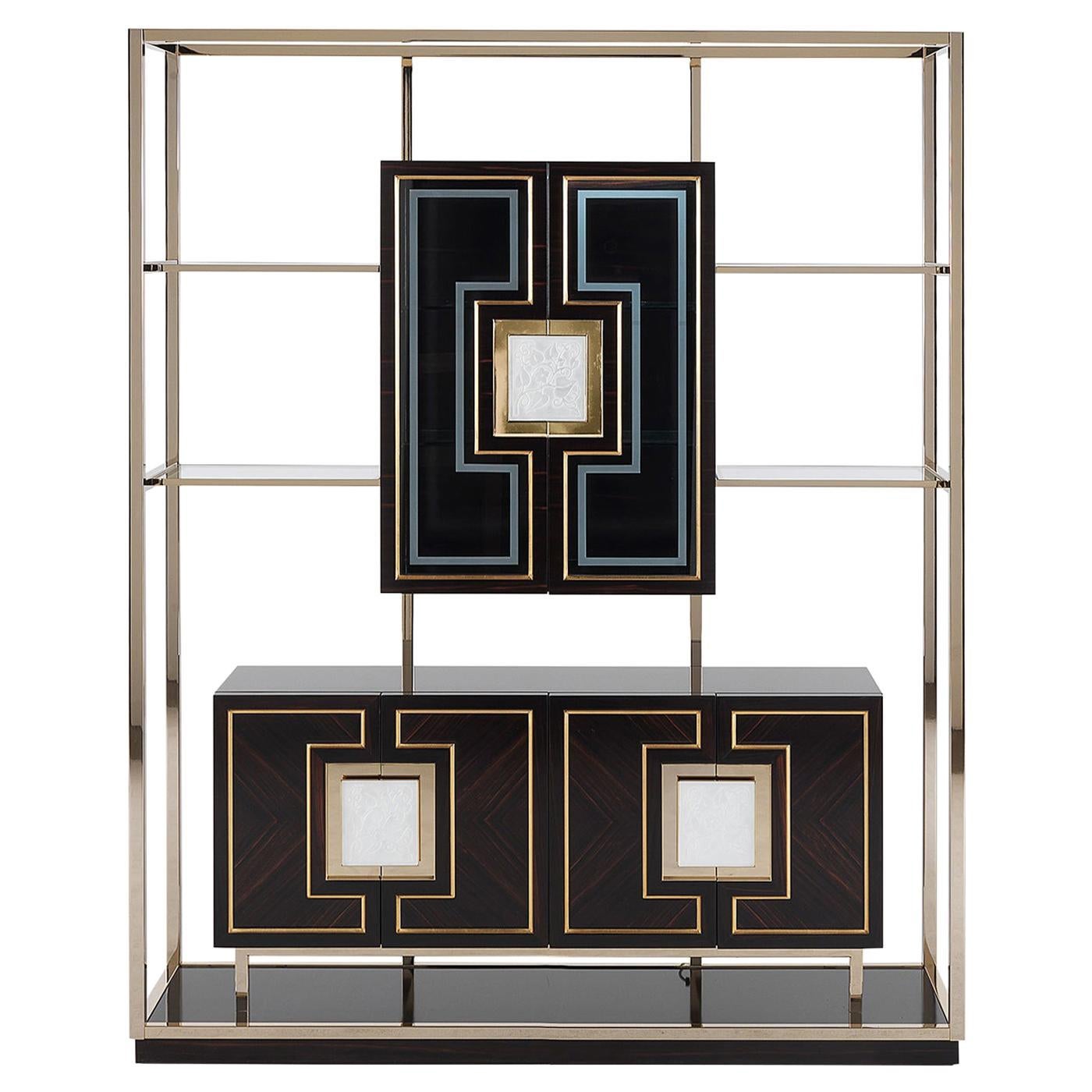 Ebony Glass Cabinet