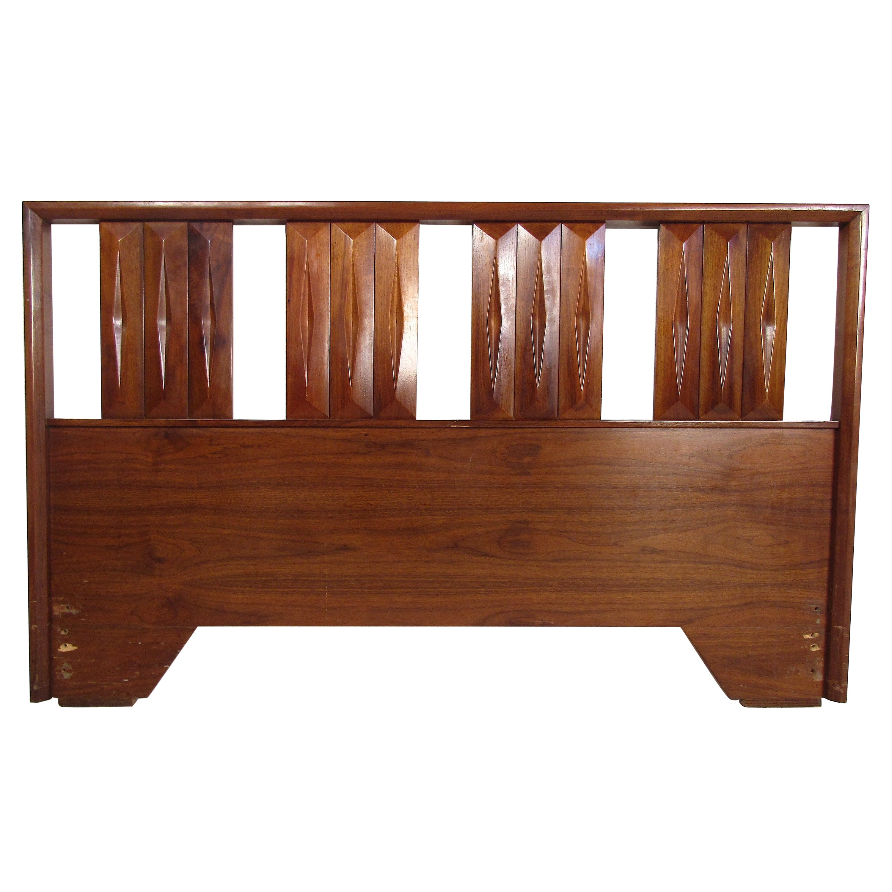 MidCentury Modern Rosewood Double Sized Headboard For Sale at 1stDibs