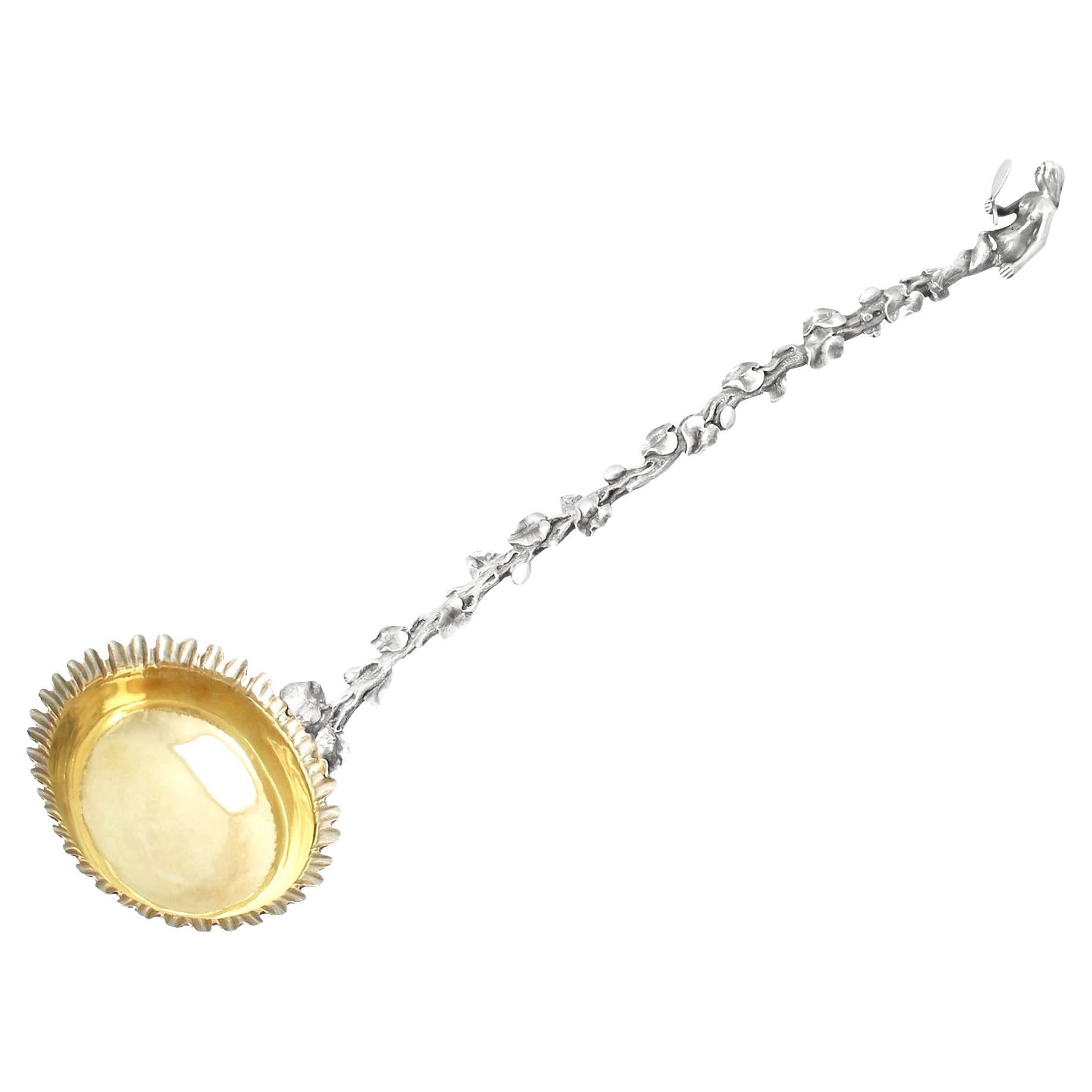 Louche à punch victorienne Figg en argent sterling John Wilmin en vente