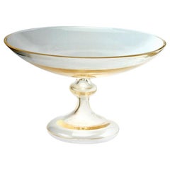 Donghia, "Garda" Cuenco moderno de cristal dorado de Murano de Seguso Vetri d`Arte.