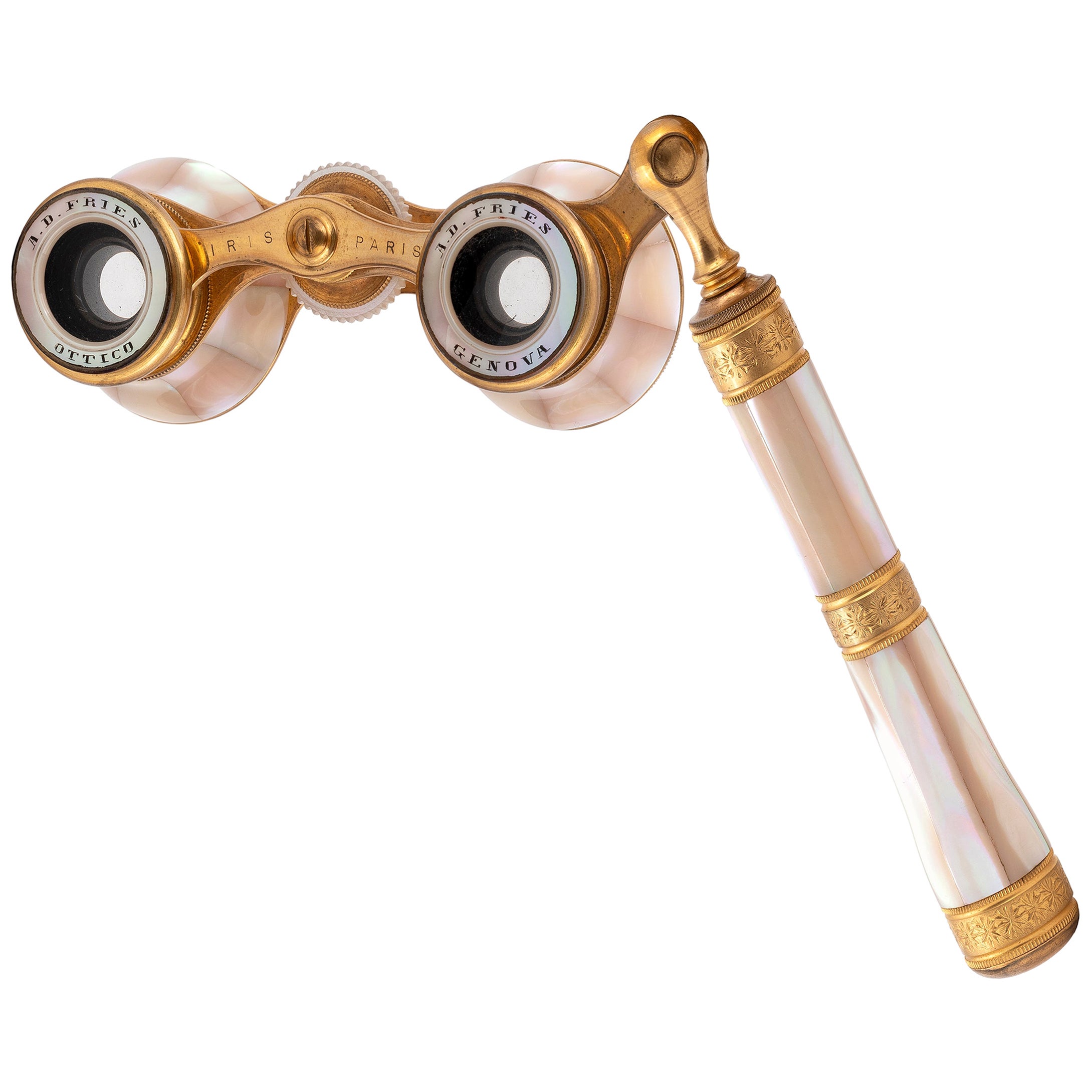 Art Deco BIRKS Theater Opera Glasses Binoculars Original Leather Case