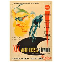 Original Vintage Cycling Tour Poster for the XIX Vuelta Ciclista a Levante 1960 10