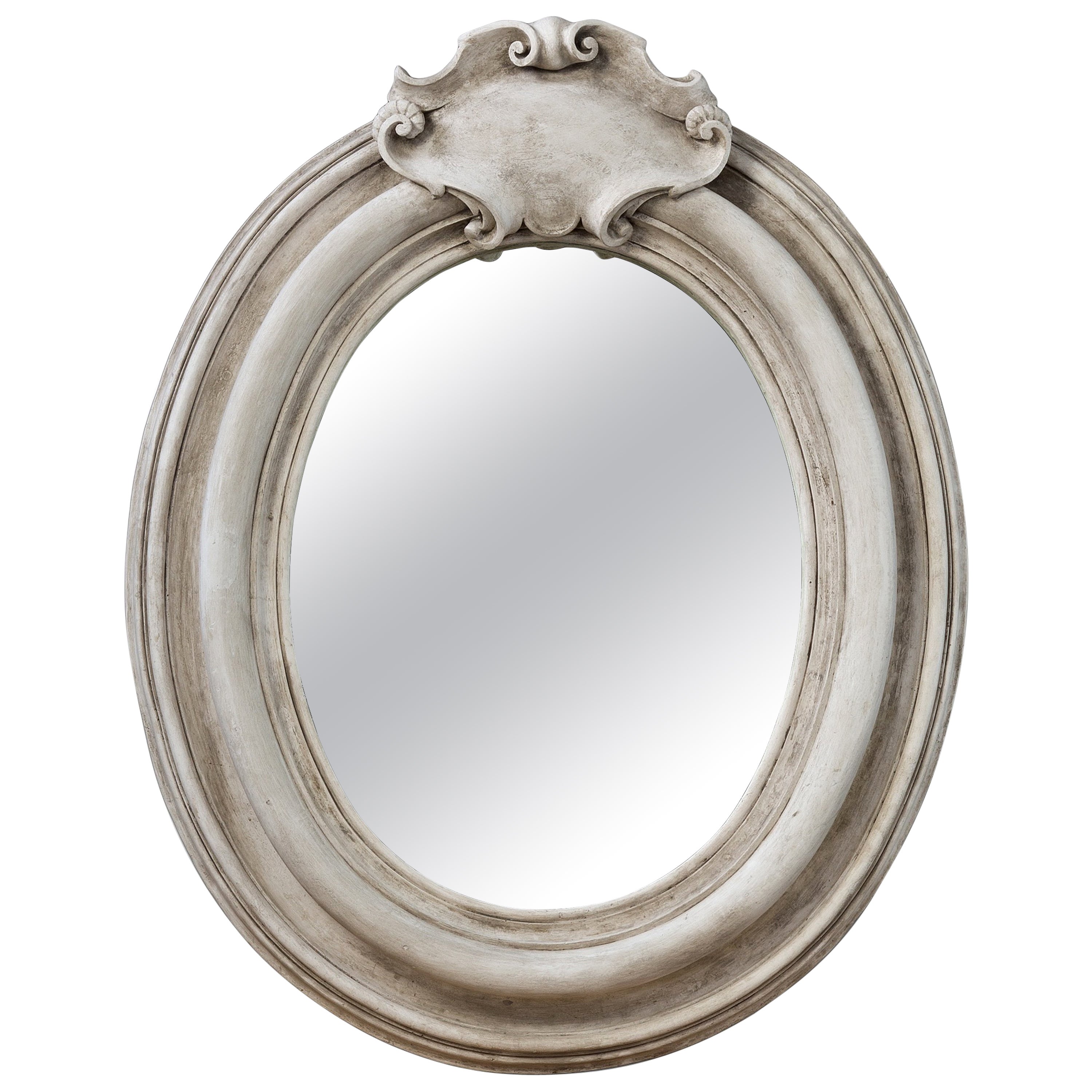 Brasscrafters Oval Mirror For Sale at 1stDibs