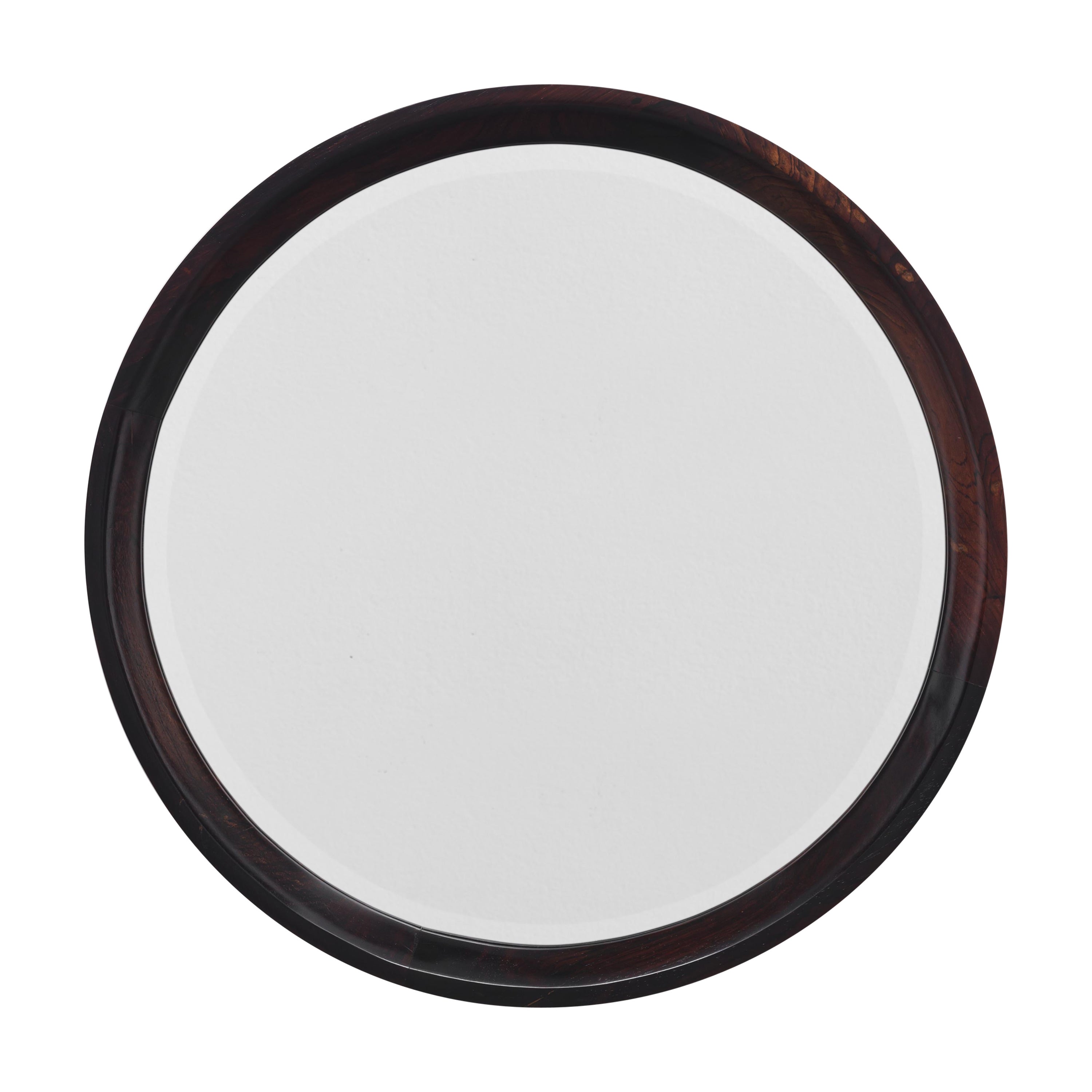 Round Rosewood Mirror by Sergio Rodrigues (attributed), 1960s