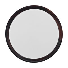 Miroir rond en bois de rose de Sergio Rodrigues (atribué), années 1960