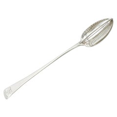 Georgian Sterling Silver Old English Pattern Gravy Straining Spoon