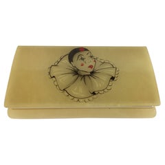 French Alabaster Lidded Trinket or Jewelry Box