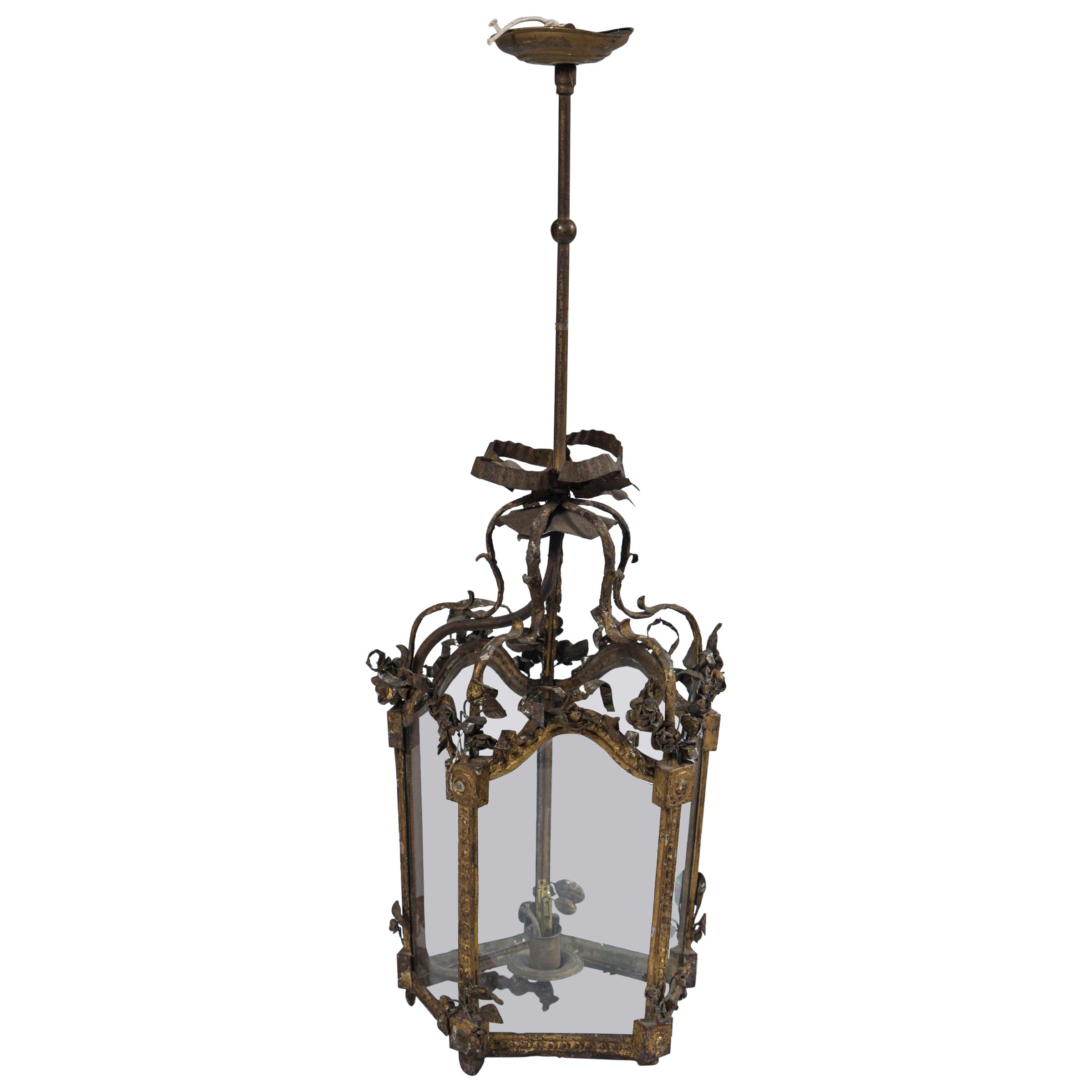 French Tole Lantern For Sale