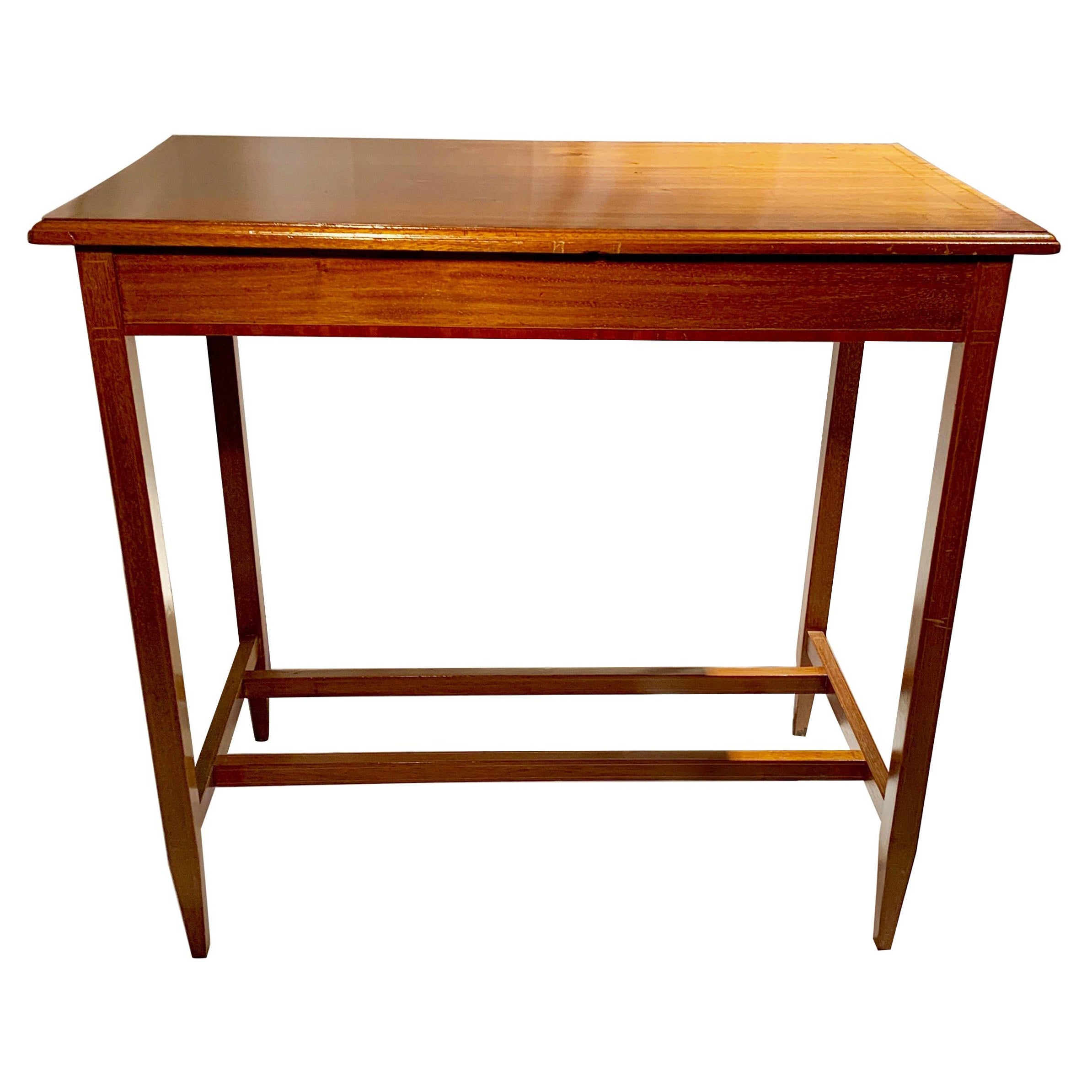 Ancienne table anglaise édouardienne en acajou, vers 1890-1910