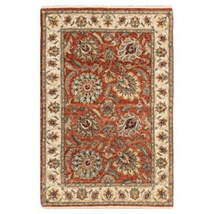 Traditional Handwoven Luxury Wool Rust / Ivory Area Rug