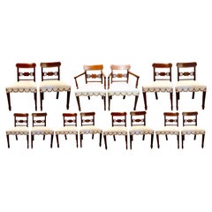 Set of Fourteen Period Sheridan Dining Chairs