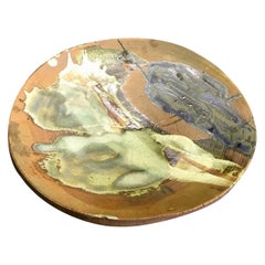 Retro Peter Voulkos Signed Mid-Century Modern California Studio Pottery Plate Charger