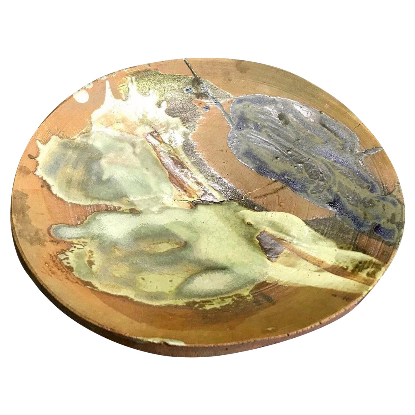 Peter Voulkos Signed Mid-Century Modern California Studio Pottery Plate Charger