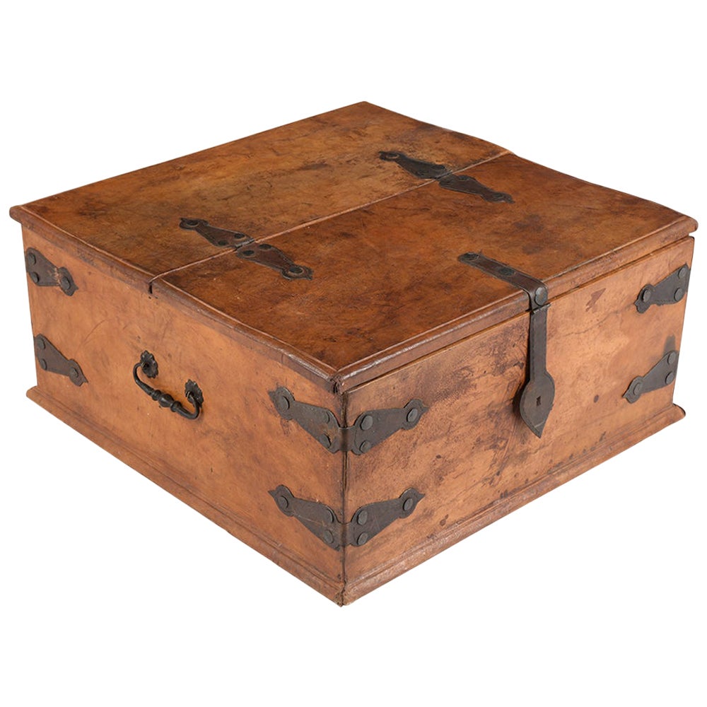 Studded Leather Trunk For Sale at 1stDibs