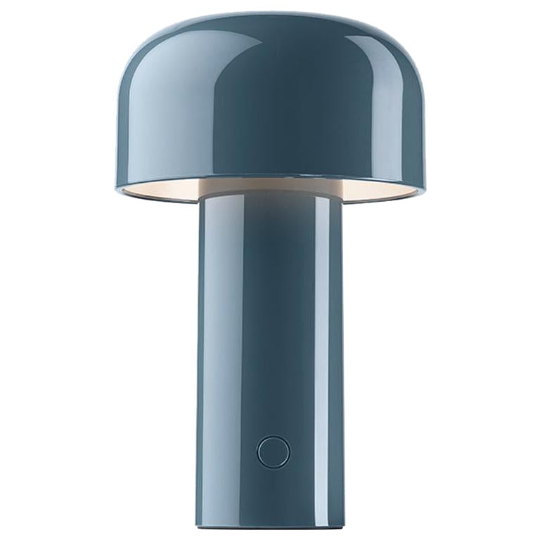 Bellhop Grigio Blu Lampada da tavolo o da scrivania portatile ricaricabile senza fili per FLOS