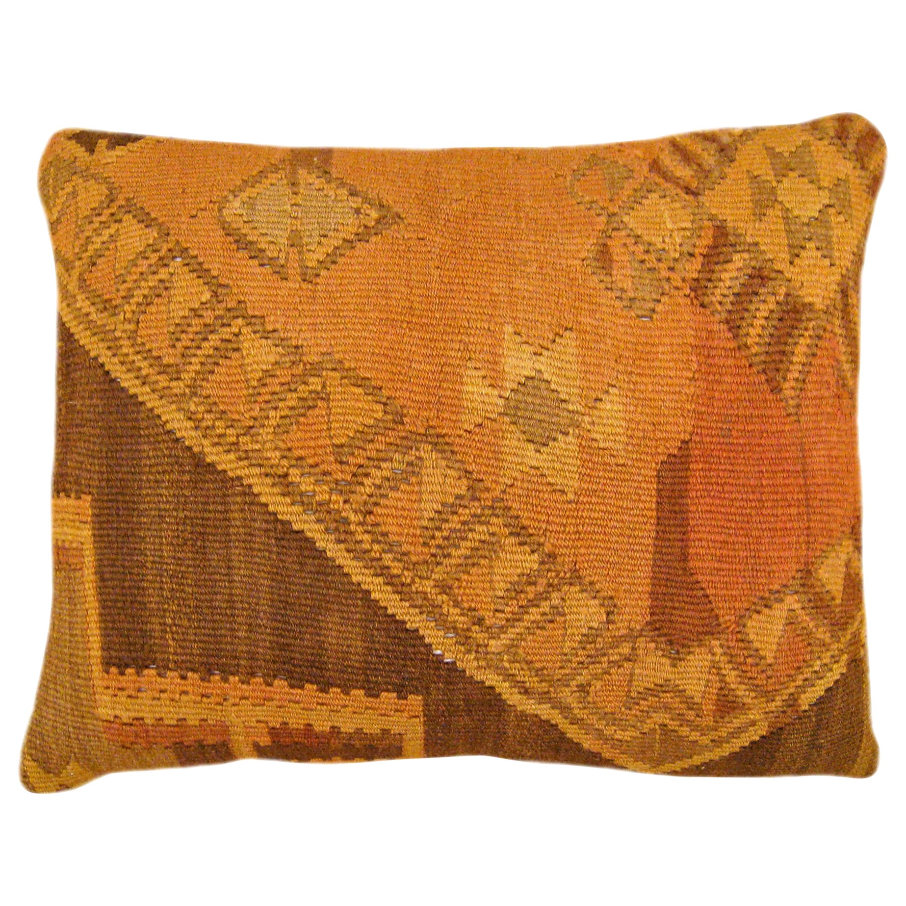 Decorative Vintage Decorative Turkish Kilim Oriental Rug Pillow For Sale