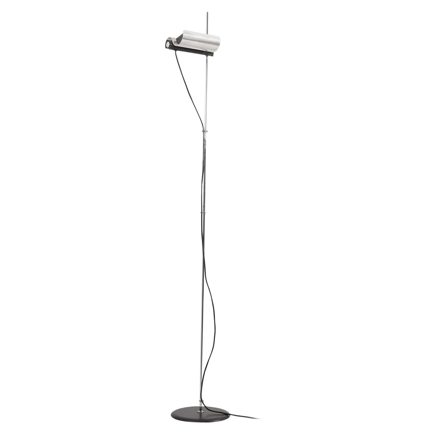 1970s Elegant Steel Floor Lamp