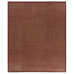Lujosa Alfombra de Lana de Aguja Vino / Marrón 8'x10'