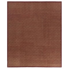  Luxury Needlepoint Wool Wine / Brown Area Rug 8'x10'