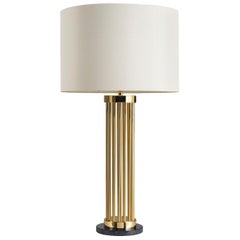 Table Lamp with Marquina Marble Base