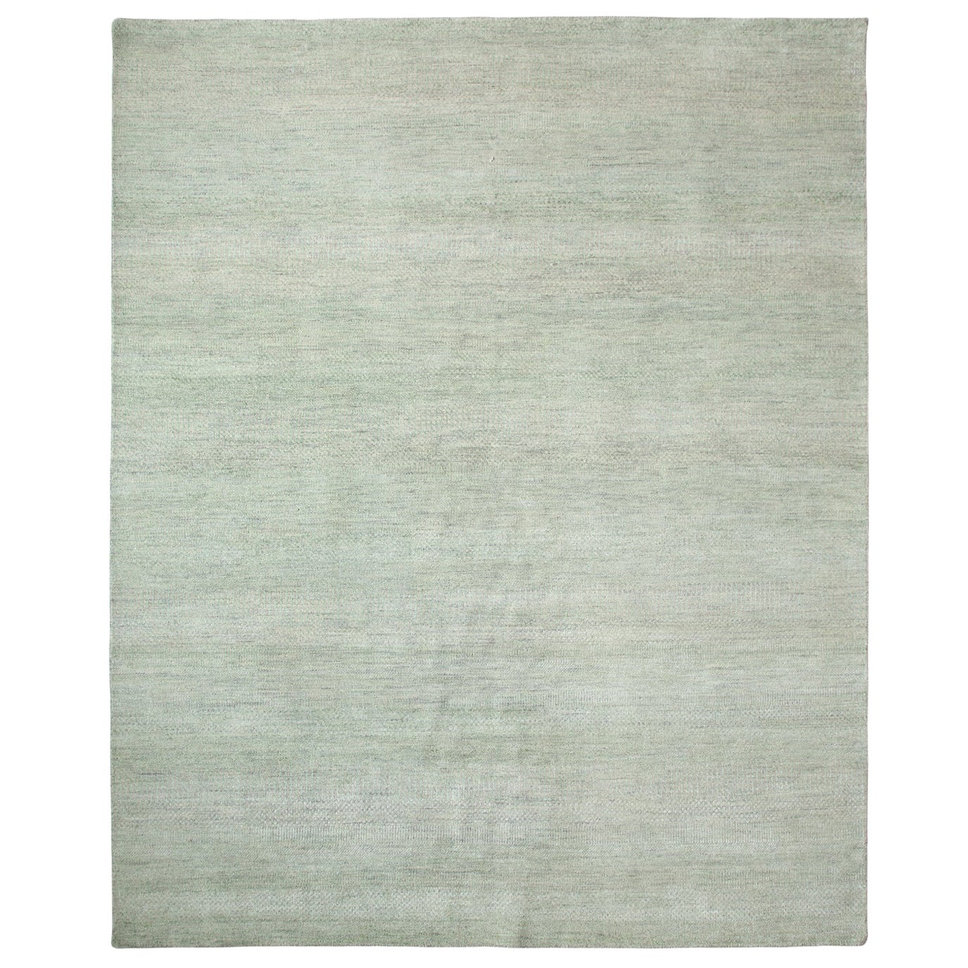 OneofaKind Modern Viscose Wool Blend Hand Loomed Area Rug, Gray, 8 x