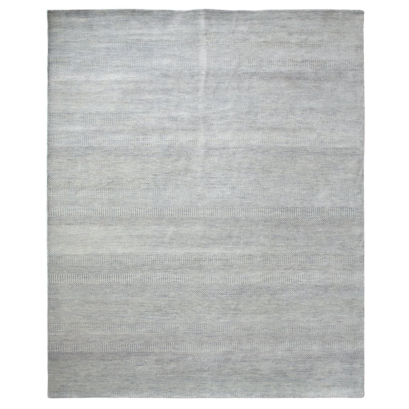 OneofaKind Modern Viscose Wool Blend Hand Loomed Area Rug, Royal at