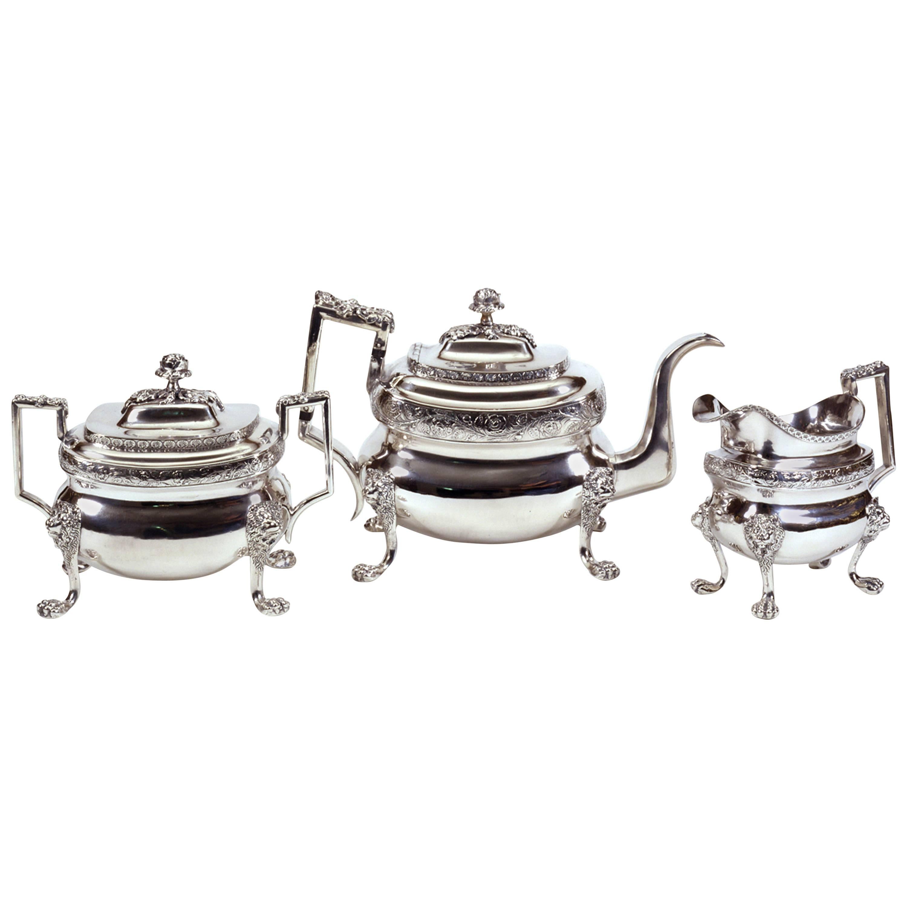 Three-Piece Tea Service in the Neoclassical Taste