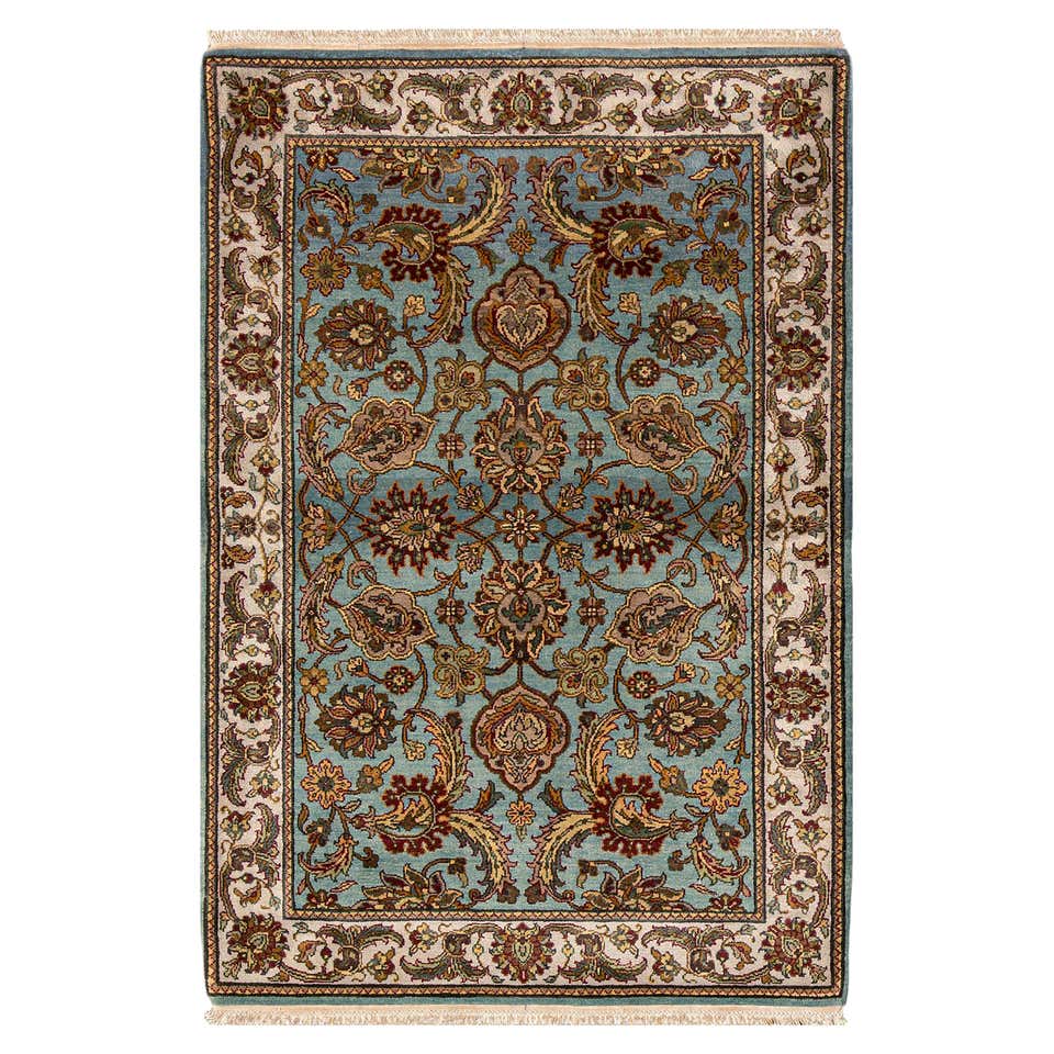Blue Padma Collection Wool Area Rug For Sale at 1stDibs