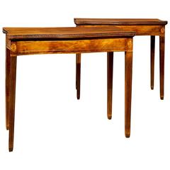 Pair Neoclassical Card Tables in the Hepplewhite Taste