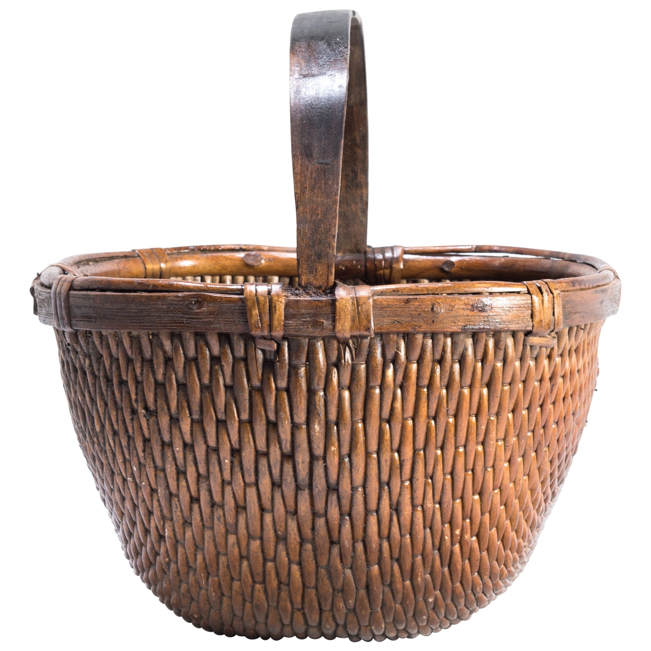 Chinese Woven Field Basket, circa 1900 at 1stDibs