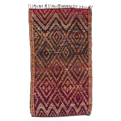 Vintage Beni M'Guild Moroccan Rug with Tribal Style