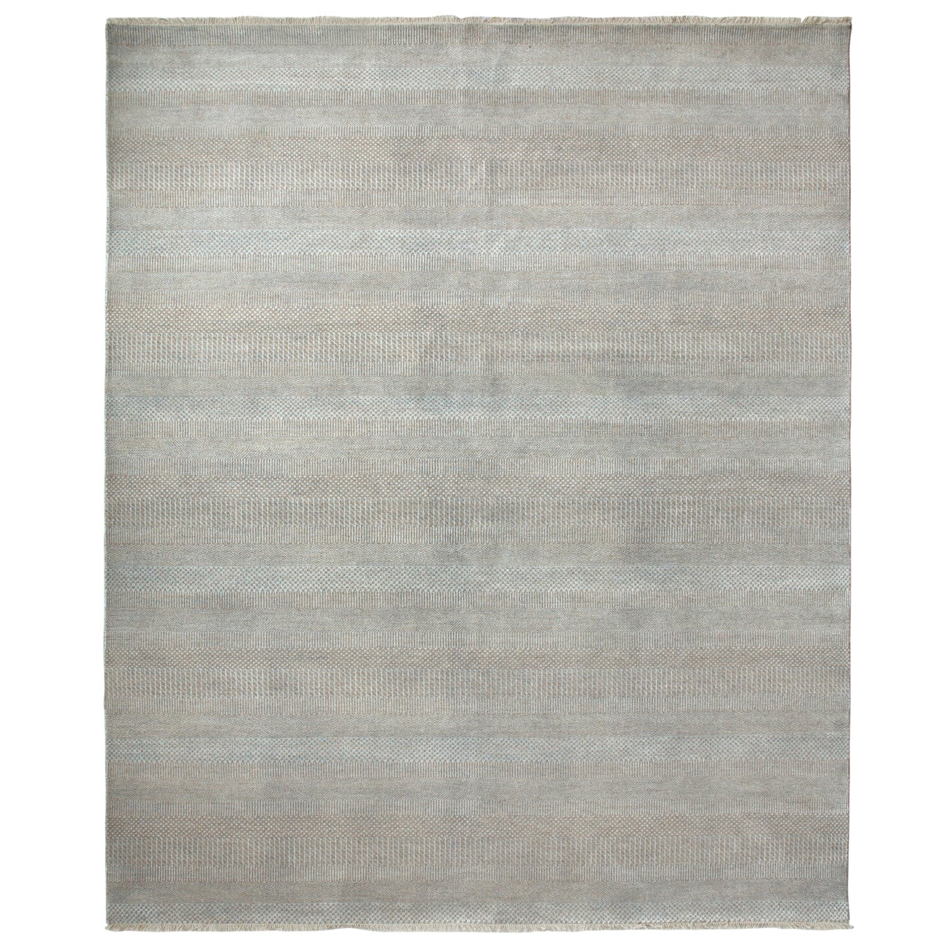 OneofaKind Modern Viscose Wool Blend Hand Loomed Area Rug, Royal at