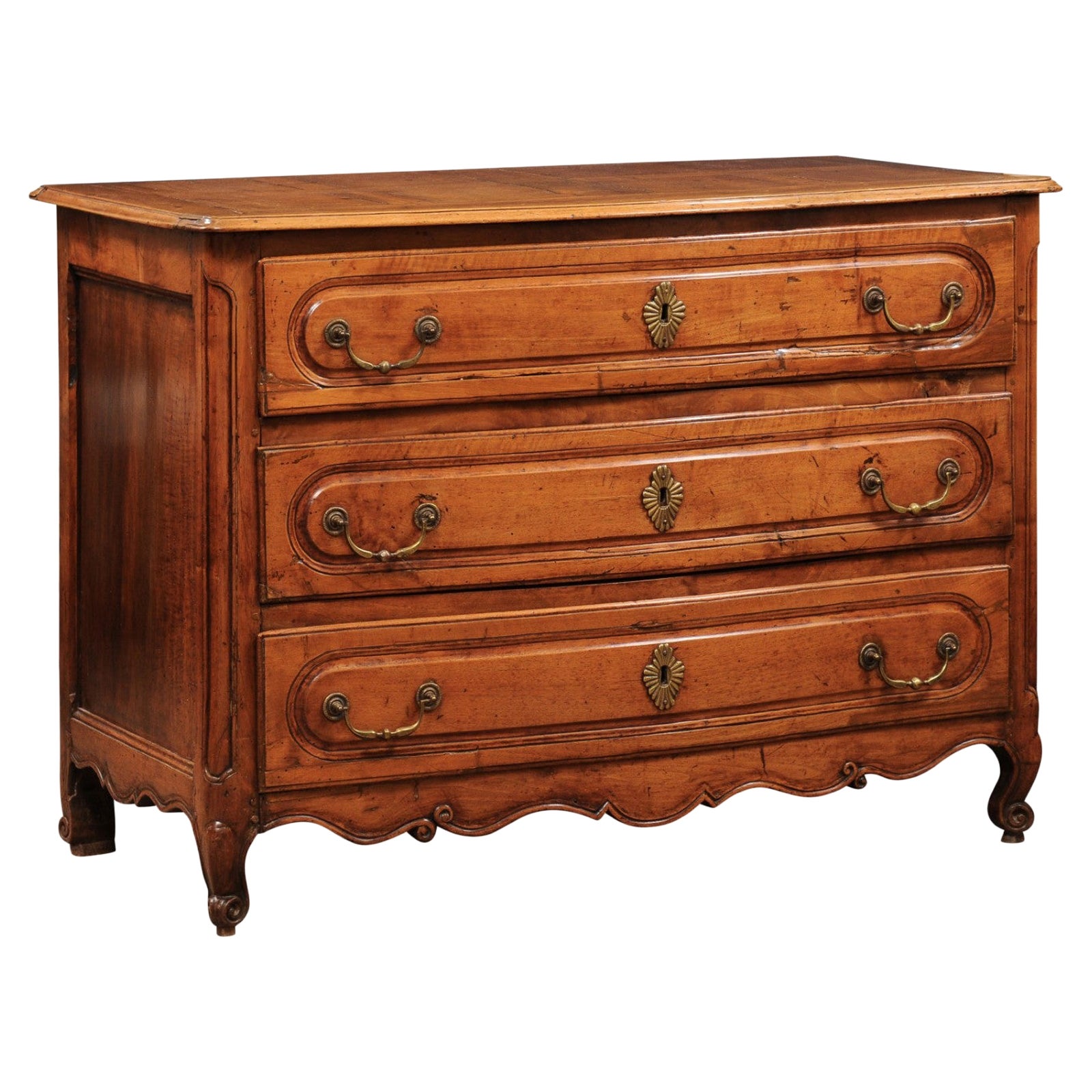 Mid 18th Century French Provincial Louis XV Period Applewood Commode ...
