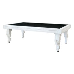 L.A. Studio Contemporary Modern Brutalism Style White Pool Table