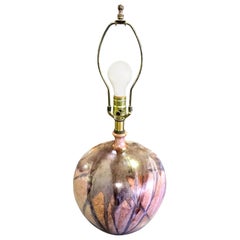 Mid-Century Modern Drip Glaze Studio Ceramic Pottery Table Lamp