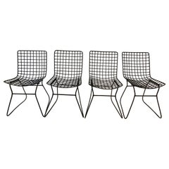4 Sillas auxiliares estilo Knoll años 60